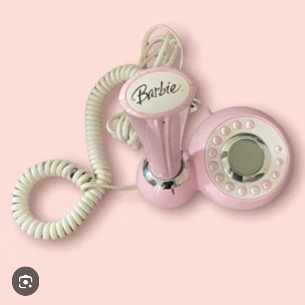 NIB - Vintage 2005 Barbie Pink Telephone, Alarm Clock & Calendar